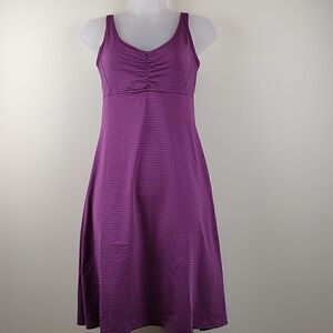 PrAna Rebecca Striped Dress Purple/Brown Size XS
